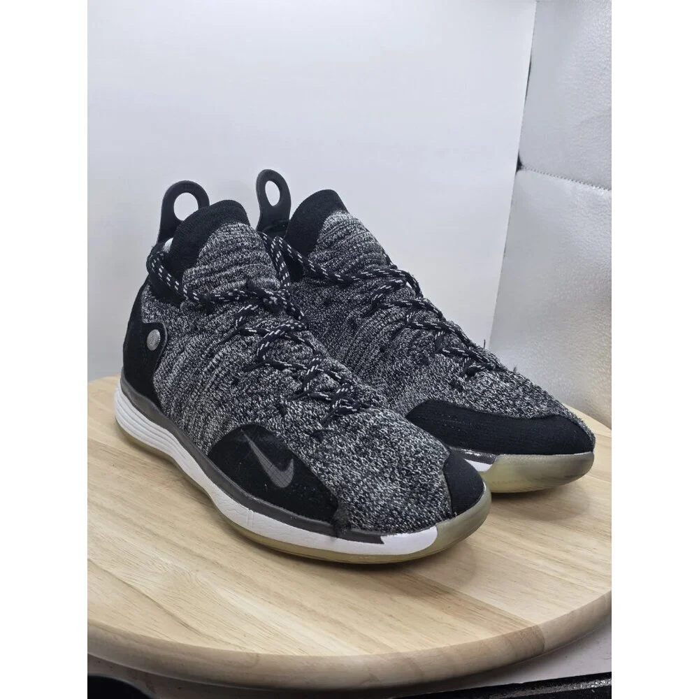 Nike KD11 XI Flyknit GS Oreo Black White Women's Sz 8/Youth Sz 6.5 Y - Picture 4 of 8